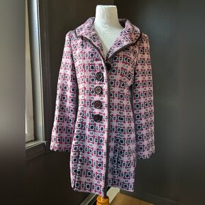 Vintage An Ren New York Wool-Blend Coat – Wearable Art Outerwear (Size L)